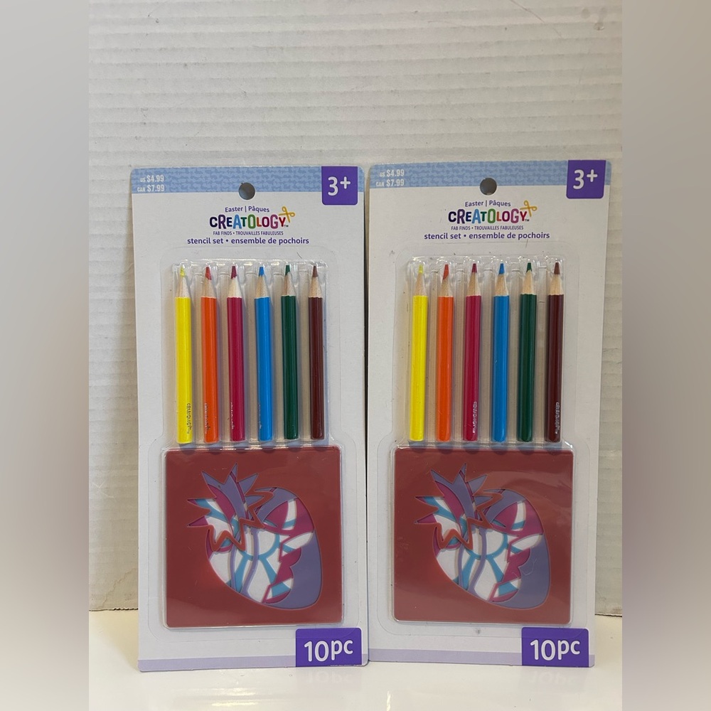 Lot of 2 Creatology Easter stencil set